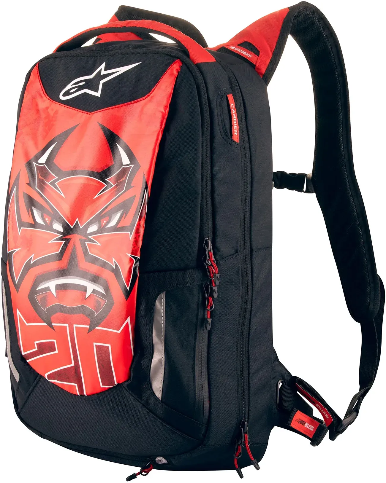 Alpinestars FQ20 City Hunter, sac à dos - Noir/Rouge Clair/Blanc