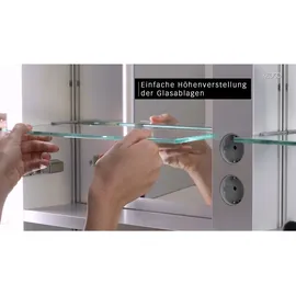Keuco Royal Lumos Wandeinbau 80 cm silber eloxiert offenes Fach