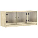 vidaXL TV-Schrank mit Glastüren Sonoma-Eiche 102x37x42 cm