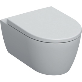 Geberit iCon Set Wand-WC Tiefspüler, geschlossene Form, Rimfree, mit WC-Sitz, weiß/KeraTect 501664008