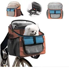 Famanu 2-in-1 Hunde-Fahrradkorb und Rucksack, faltbar mit Steueradapter, bis 5 kg