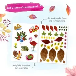 TRÖTSCH Malbuch Bunter Blätterspaß Wald 20136 21x30cm mit Stickern