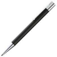 LAMY scala Kugelschreiber 280 – Kuli aus Edelstahl in der Farbe Schwarz, strichmattiert mit Drehmechanik – Mit Großra...
