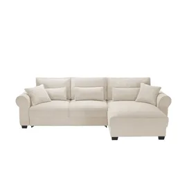 Uno Eckcouch Cord 2-Sitzer Creme