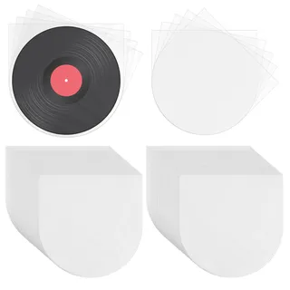 100 Stück Transparent Vinyl Schallplatten Hüllen Schallplatten Hüllen Schallplatten Innenhüllen Antistatisch Vinyl Schutzhüllen LP Hüllen für 7 Zoll Schallplatten LP-Discs