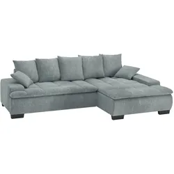Ecksofa MR. COUCH "Haiti II, L-Form", silber, B:280cm H:87cm T:180cm, Dolce (100% Polyester), Sofas, Wahlweise mit Kaltschaum, Bett, Bettkasten