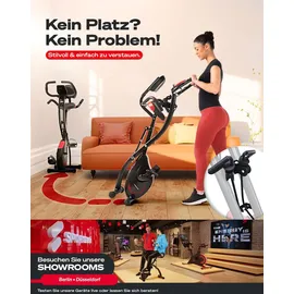 Sportstech X150 3in1 Ergometer Fahrrad klappbar | schwarz