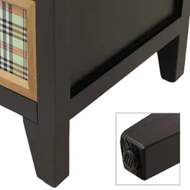 Mendler HWC-O63 Apothekerkommode 80x91x40 schwarz