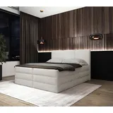 Roller Boxspringbett - weiß - H2/H3 - inklusive Topper - 180x200 cm