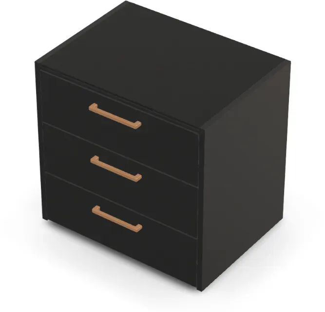 Brabura CT 90 Schubladenmodul - Nero Zimbabwe / Anthrazit / Holzgriff