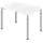 bümö Schreibtisch 120x80 cm Weiß / Silber