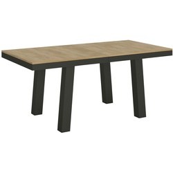 Ausziehbarer Tisch 90x180/440 cm Bridge Evolution Natur Eiche Anthrazit Gestell