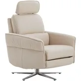 Himolla Relaxsessel, Hellgrau, Leder, Echtleder, Longlife-Leder, Uni, 72x89x91 cm, Blauer Engel, Goldenes M, Emas, Lederauswahl, Stoffauswahl, erweiterbar (Typenauswahl), Netzbetrieb, Wohnzimmer, Sessel, Relaxsessel