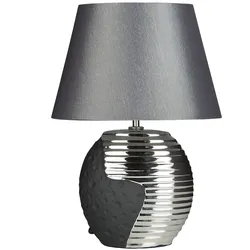 Tischlampe schwarz / silber 41 cm Kegelform ESLA