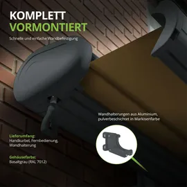 Eclipse Kassettenmarkise 5,6 x 3,5 m grau