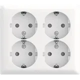 Busch-Jaeger Schuko-Steckdose 4-fach Alpinweiß