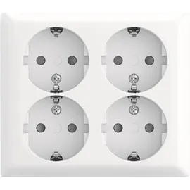 Busch-Jaeger Schuko-Steckdose 4-fach Alpinweiß