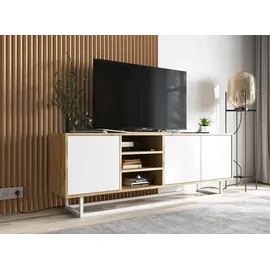 meble lindner Apollo TV-Lowboard 150 cm Weiß Matt
