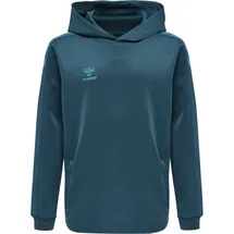 hummel Core XK Poly Hoodie Kinder blue coral 116