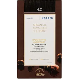 Korres Arganöl Haarcoloration 4.0 mittelbraun 145 ml
