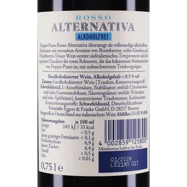 Botter Casa Vinicola S.P.A. Doppio Passo Rosso Alternativa alkoholfrei