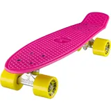 Ridge Retro Skateboard Mini Cruiser, rosa/gelb, 22 Zoll