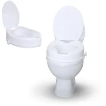 Mobiclinic Toilettensitzerhöhung mit Deckel 10 cm Weiß