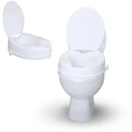 Mobiclinic Toilettensitzerhöhung mit Deckel 10 cm Weiß