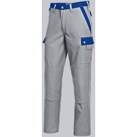 BP 1815-720-51-55 Arbeitshosen, Jeans-Stil mit Rückenpasse, 305,00 g/m2 Verstärkte Baumwolle, Hellgrau/Königsblau, 55