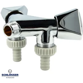 Schlösser Armaturen Js Waschgeraete-Doppelventil, Sv 3-Kt.gr,O.ig1/2",Dn15,1/2",Pol.cr