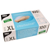 PAPSTAR 100 Handschuhe, Vinyl gepudert transparent Größe XL