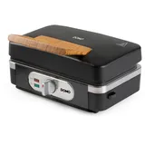 Domo SANDWICH-WAFFEL-GRILL 3-IN-1 INKY BLACK Sandwichmaker Schwarz