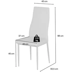 Stuhl  Nick , weiß , Maße (cm): B: 40 H: 98 T: 50,5