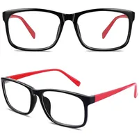 CGID Extra Slim Rechteck Nerd Brille Geek Style Look