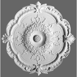 Casa Padrino Stuck Rosette 38.5 x 38.5 cm Deckenstuck Deckenrosette Stuckrosette Wandrosette Barock Jugendstil