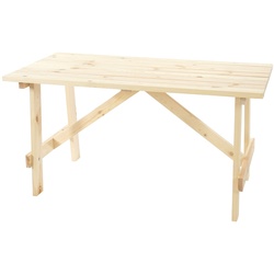Holztisch Gartentisch Catania 148x70 cm Brauereiqualität, massiv MVG-zertifiziert ~ natur