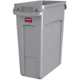 Proregal Rubbermaid Slim Jim Mülleimer Mit Belüftungskanälen 60 Liter HxBxT 63,5 x 28 x 56 cm Grau