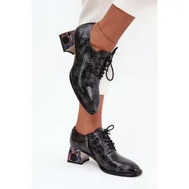 Artiker Schnürpumps Damen, Schwarz | Gr.: 37