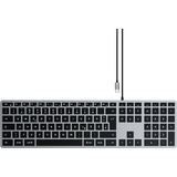 Satechi Slim W3 Wired Backlit Keyboard, schwarz/grau, USB-C, DE (ST-UCSW3M-DE)