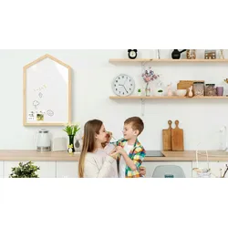 ALLBoards Magnettafel – Magnetisches, trocken abwischbares Whiteboard in Form eines Hauses, mit Holzrahmen