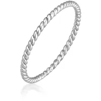 Elli PREMIUM Twisted Gedreht Basic Minimal Look 585 Weißgold 54 Damen