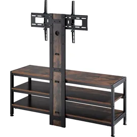pro.tec Stockholm TV-Rack 120x40x50cm Schwarz/Eiche Matt/Stahl