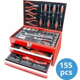 Brüder Mannesmann Werkzeuge Werkzeugset 157-tlg. rot 40 cm x 27,5 cm x 26,5 cm