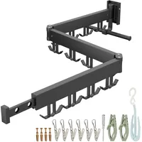 Relaxdays Wandtrockner 1,27 m schwarz