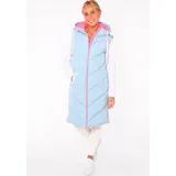 Zwilling Zwillingsherz Steppweste »"Strandglück"« Doppel-Zipper, Kontrastdetails, Eingrifftaschen, modisch, knielang, blau