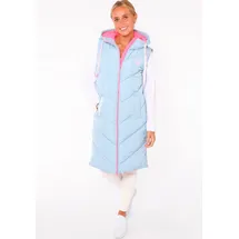 Zwilling Zwillingsherz Steppweste »"Strandglück"« Doppel-Zipper, Kontrastdetails, Eingrifftaschen, modisch, knielang, blau