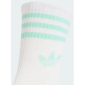adidas 3-Streifen Crew Socken 3-Paar Weiß/Clear Pink/Clear Mint/Almost Gelb S