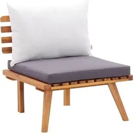 vidaXL Garten-Lounge-Set natur/grau-weiß