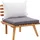 vidaXL Garten-Lounge-Set natur/grau-weiß