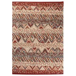 Kelim Teppich Modern 140 x 200 cm Mischgewebe Rot